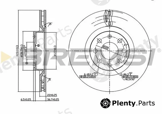 Bremsi CD7298V — Brake Disc