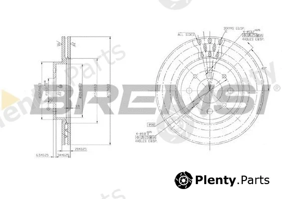 Bremsi CD6521V — Brake Disc