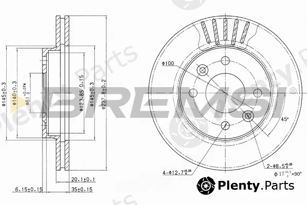 Bremsi CD6158V — Brake Disc