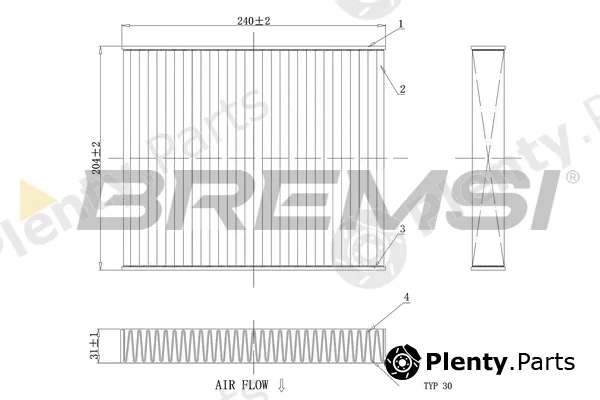 Bremsi FC0449C — Filter, cabin air