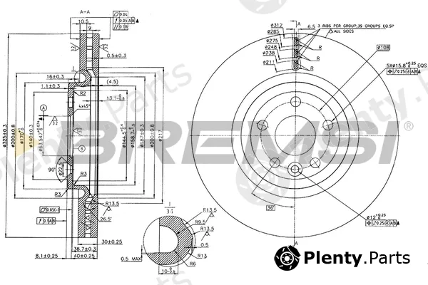 Bremsi CD8431V — Brake Disc