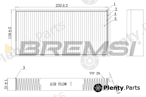 Bremsi FC0914A — Filter, cabin air