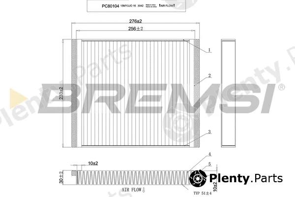 Bremsi FC0107 — Filter, cabin air