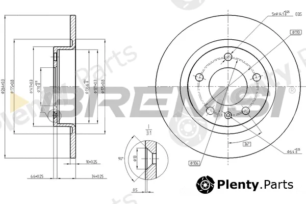 Bremsi CD7651S — Brake Disc