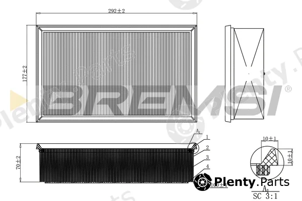 Bremsi FA0214 — Air Filter