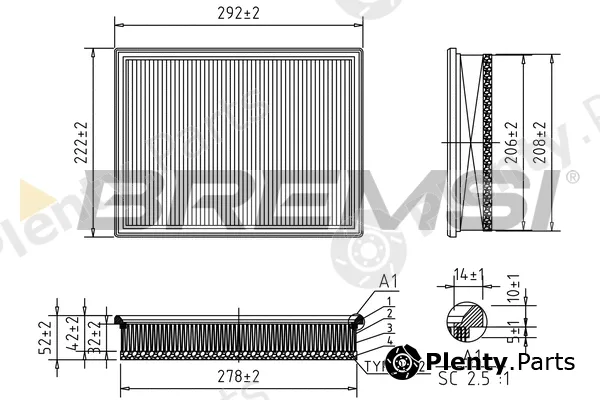 Bremsi FA0610 — Air Filter