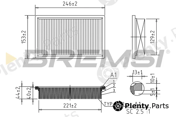 Bremsi FA2135 — Air Filter