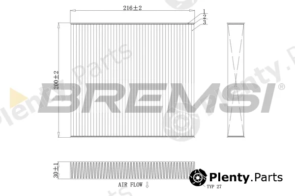 Bremsi FC0855C — Filter, cabin air