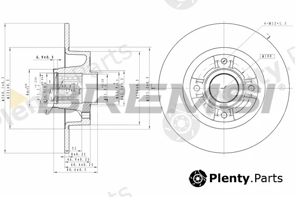 Bremsi CD7571S — Brake Disc