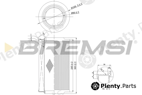 Bremsi FA0115 — Air Filter