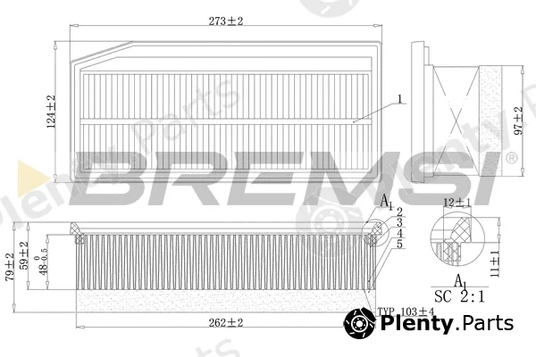 Bremsi FA1201 — Air Filter