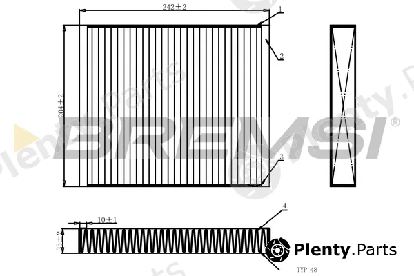 Bremsi FC0073 — Filter, cabin air