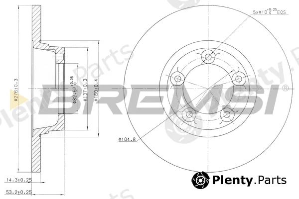 Bremsi CD6065S — Brake Disc