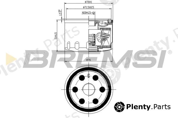 Bremsi FL0140 — Oil Filter