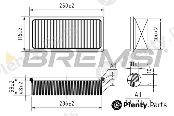 Bremsi FA1187 — Air Filter