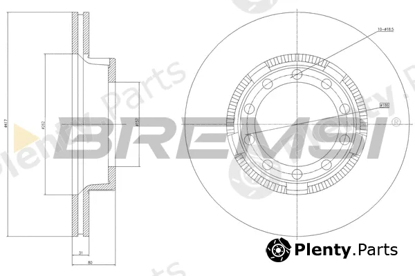 Bremsi CD5109V — Brake Disc