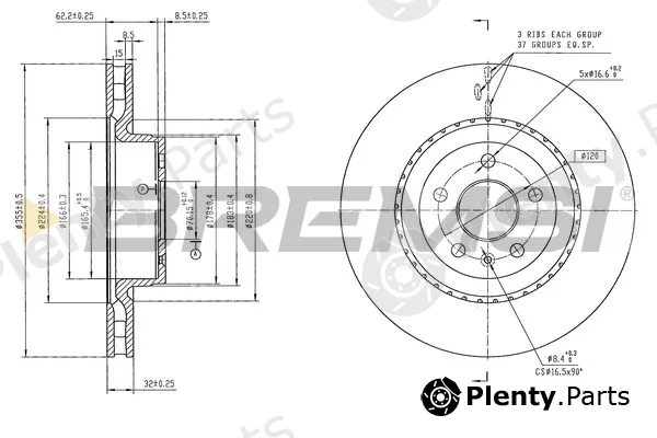 Bremsi CD8620V — Brake Disc