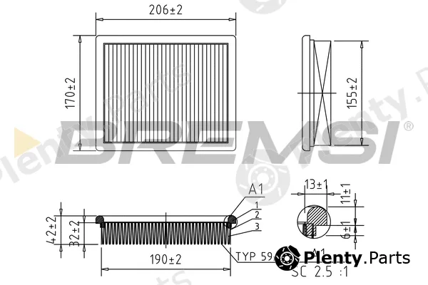 Bremsi FA0614 — Air Filter