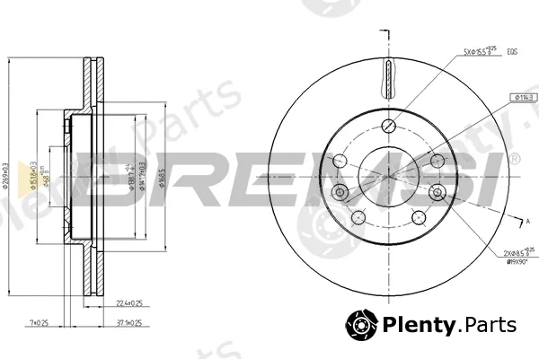 Bremsi CD8078V — Brake Disc