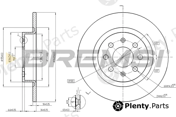 Bremsi CD7299S — Brake Disc