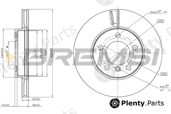 Bremsi CD8122V — Brake Disc