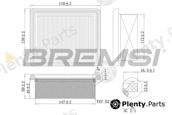 Bremsi FA2217 — Air Filter
