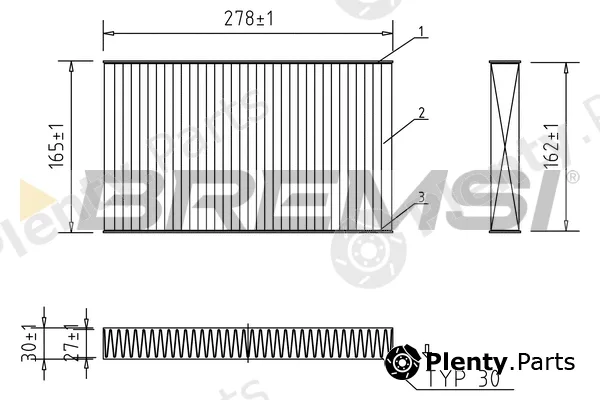 Bremsi FC0877C — Filter, cabin air