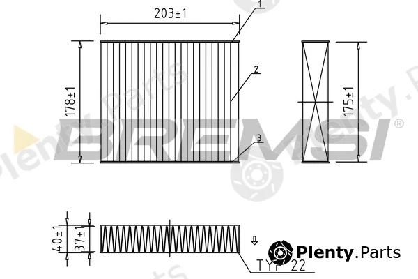 Bremsi FC0890C — Filter, cabin air