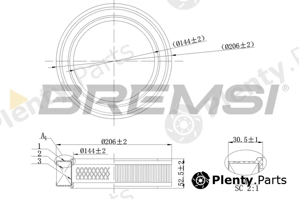 Bremsi FA2131 — Air Filter