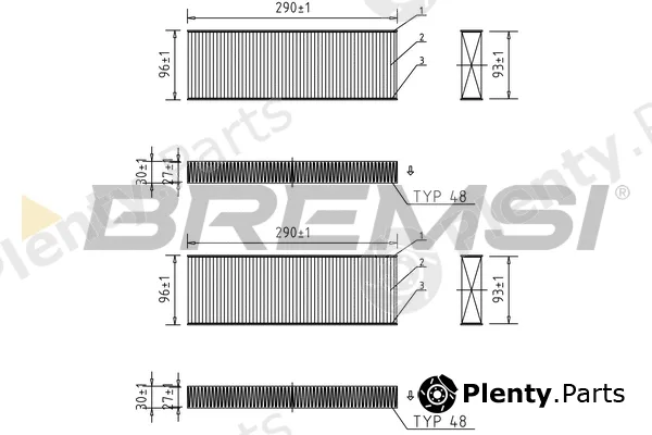 Bremsi FC0071 — Filter, cabin air