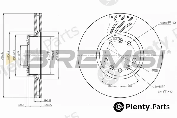 Bremsi CD7324V — Brake Disc