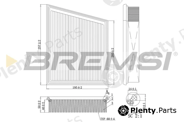 Bremsi FA1106 — Air Filter