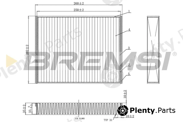 Bremsi FC0459C — Filter, cabin air