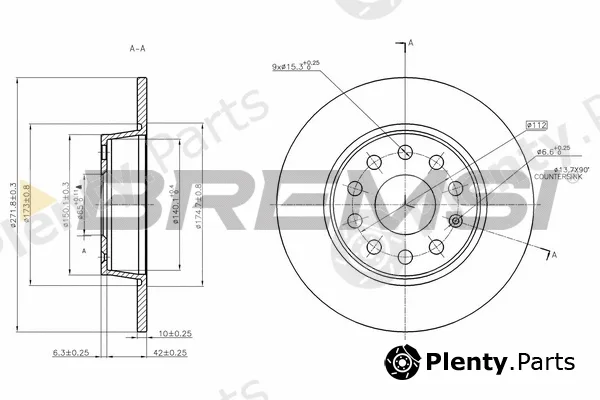 Bremsi CD7895S — Brake Disc
