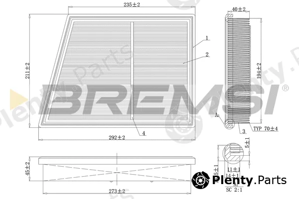 Bremsi FA1168 — Air Filter