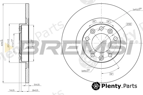 Bremsi CD8654S — Brake Disc