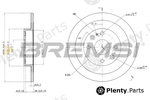 Bremsi CD6523S — Brake Disc