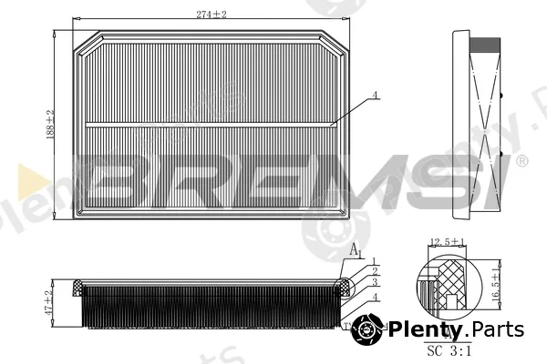 Bremsi FA1132 — Air Filter