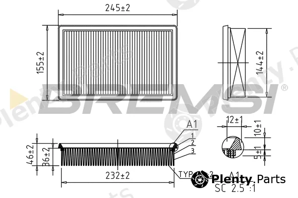 Bremsi FA0565 — Air Filter