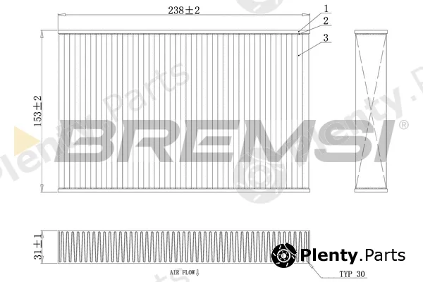 Bremsi FC0885C — Filter, cabin air