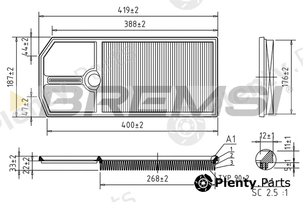Bremsi FA1258 — Air Filter