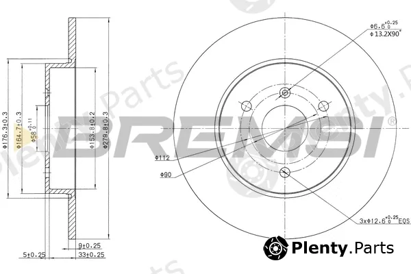 Bremsi CD7111S — Brake Disc