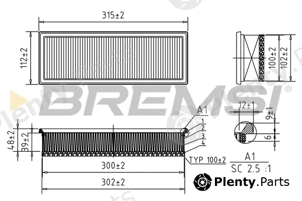 Bremsi FA0210 — Air Filter
