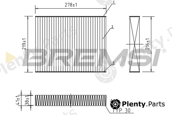 Bremsi FC0945C — Filter, cabin air