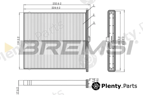 Bremsi FC0919 — Filter, cabin air