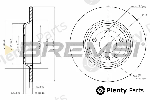 Bremsi CD7666S — Brake Disc