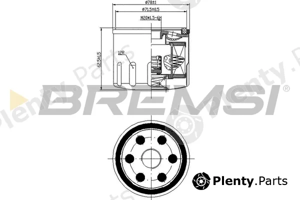 Bremsi FL0277 — Oil Filter