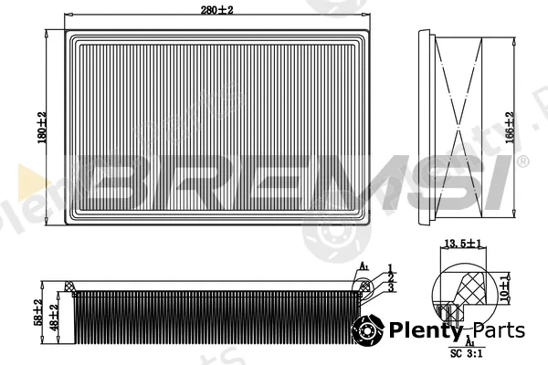 Bremsi FA0648 — Air Filter
