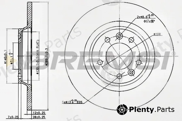 Bremsi CD7275S — Brake Disc