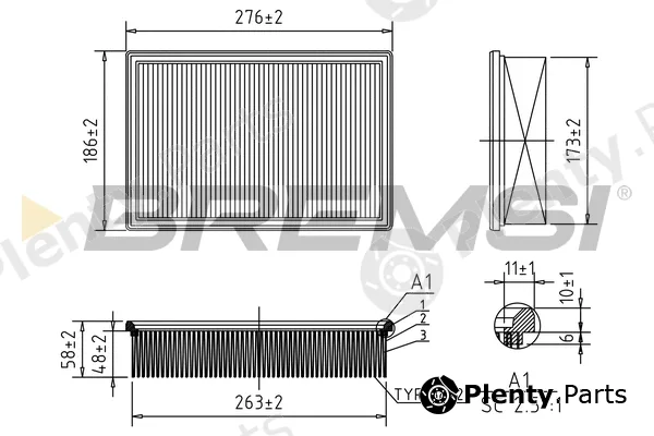 Bremsi FA2002 — Air Filter